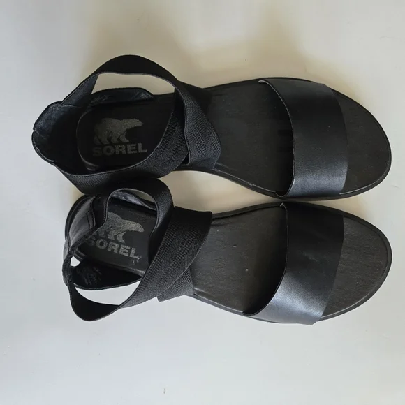 Sorel Ella II Sandals Black Size 8 - Picture 11 of 14